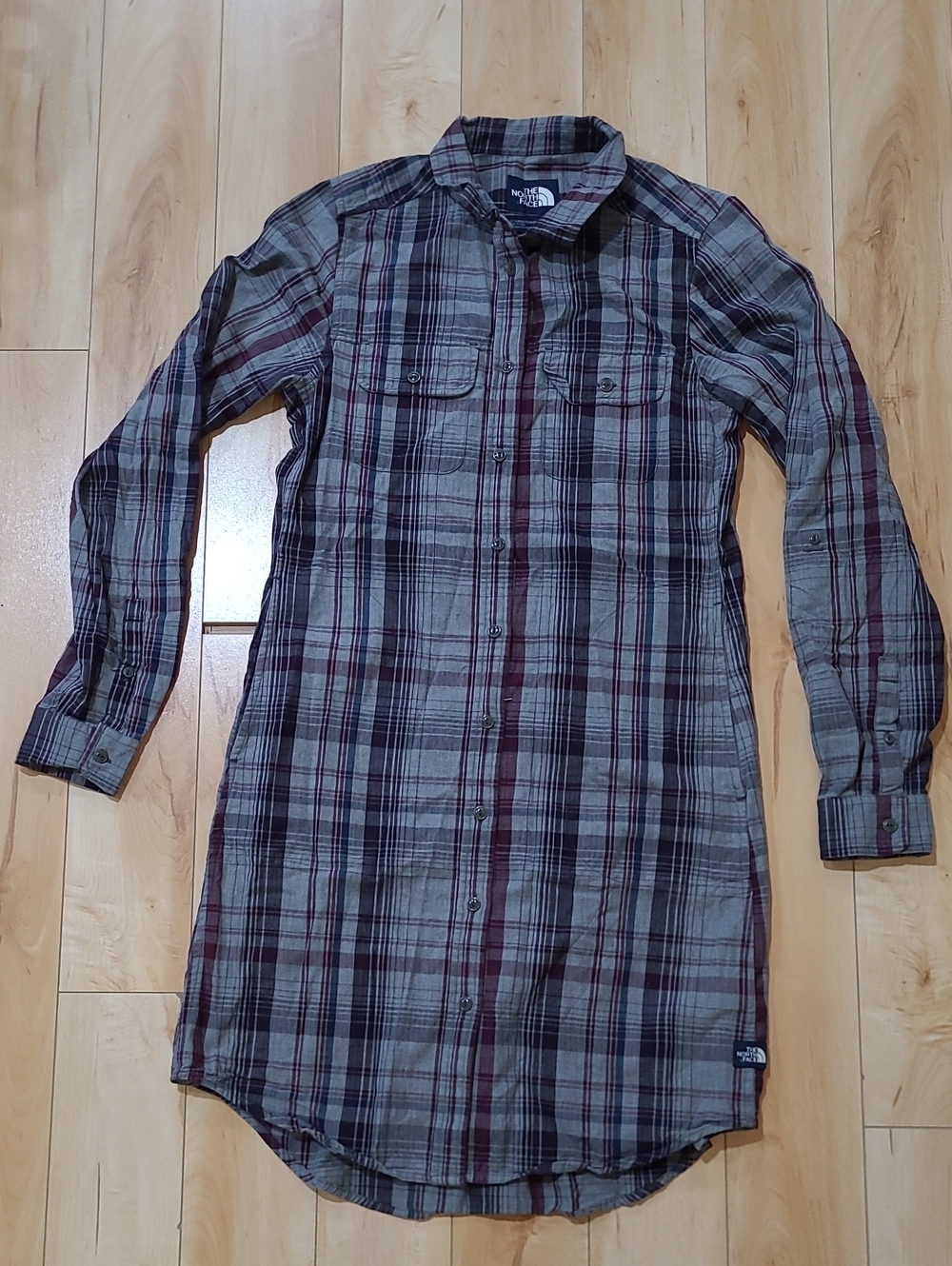 The North Face Women's Size Small Plaid Button-Down Shirt Dress